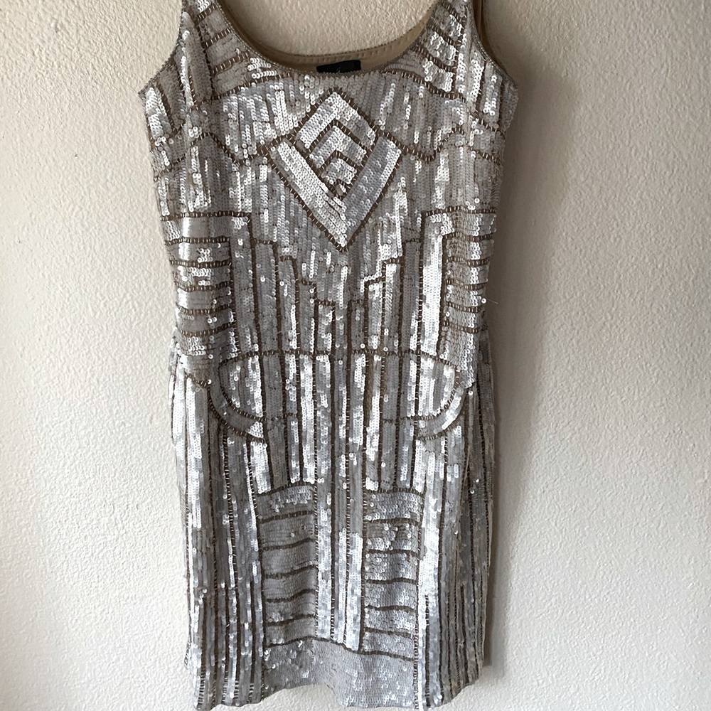 Adrianna Papell sequin dress.